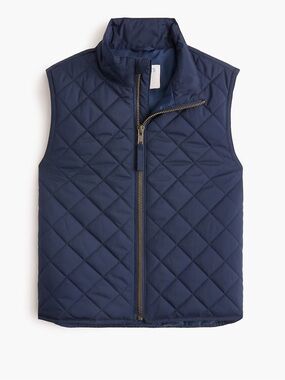 J Crew Kids Quilted Navy Puffer Vest - Lightweight Layer 8/9 Fall Winter